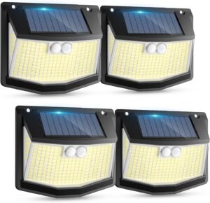 Lampe solaire extérieure détecteur de mouvement 248 LED 3 modes