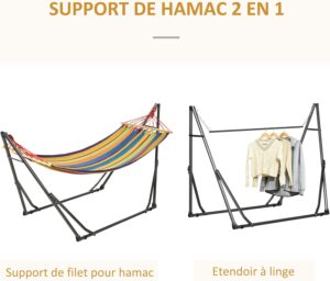 71qoJsWzuWL._AC_SL1500_.jpg Hamac sur pied Outsunny pliable 1 place 120 kg époxy