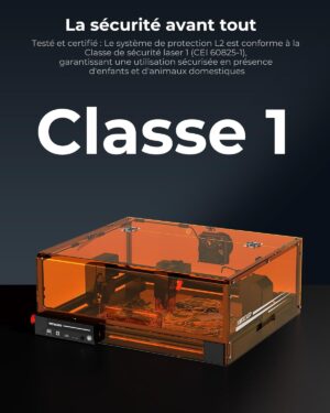 Machine de gravure laser, Woxcker L2 MAX 5W avec enceinte, machine de gravure CNC, gravure laser de haute precision a 0,01 mm et dec