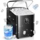 71rgn-HsC7L._SL1500_.jpg FOHERE Machine à Glaçons, 14kg en 24h, 8 Glaçons en 8 Minutes, avec 2 Tailles de Glaçons, Autonettoyante, Ice Maker sur Comptoir ave