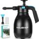 HAUSHOF Pulverisateur Mousse Manuel 2 L, Pulverisateur a Pression a Main avec 2 Buses Reglables, pour Lavage Voiture, Nettoyage Dome