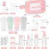18 pieces of travel bottle, travel kit toiletries approved for aviation, suitable for shampoo, lotion, conditioner, shower gel, with