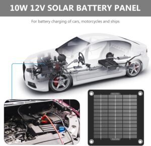 Chargeur solaire 12V 10W portable - voiture moto bateau