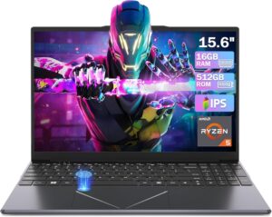 15.6 inch AMD Ryzen 5 3500U 16GB DDR4 512GB SSD Laptop PC with Support Touch ID 2.45G WiFi Bluetooth USB 3.0 2, Mini HDMI