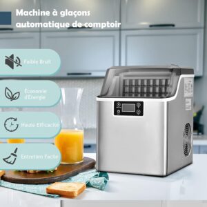 Machine à glaçons GOPLUS 18 kg/24 h, auto-nettoyage