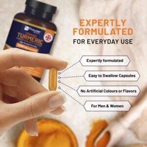 Curcuma bio 2280 mg (haute resistance) avec poivre noir et gingembre - 180 capsules de curcuma vegetaliennes avec ingredient actif c