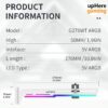 upHere gaming G276WTARGB GPU ARGB LED Sync Adjustable According to Graphics Card Support for Video Card Support Stiffener