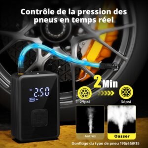 Gonfleur de pneus sans fil Oasser mini 150 PSI USB-C