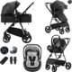 Poussette 3 en 1 Lnhcrbs compacte, châssis alu pliable