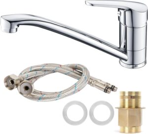 Minnhua Laiton Robinet De Cuisine Pivotant A 360 Robinet De Cuisine Eau Froide Et Chaude Mitigeur D'evier De Cuisine Avec Pivotant