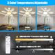 Ulikey Ventilateur Plafond avec Lumiere, Lampe Ventilateur Plafonnier, Ventilateur avec Telecommande et Lumiere, Silencieux, 3 Vites