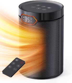 Chauffage d'appoint QEXREED 1500W PTC avec télécommande
