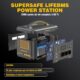 VTOMAN Jump 2200 Portable Electric Station 2200W, 1548Wh Solar Generator, LiFePO4 Battery with Car Battery Booster, Input Power Incr