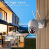 Ctronics PTZ Outdoor WiFi Surveillance Camera 1080P IP Camera Human Detection Automatic Tracking Pan 355 Tilt 90 Audio Bidirection