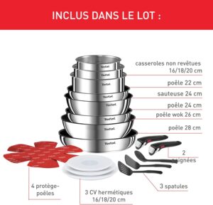 71swNQPRGL._AC_SL1500_.jpg Batterie de cuisine Tefal Ingenio 20 pièces, induction