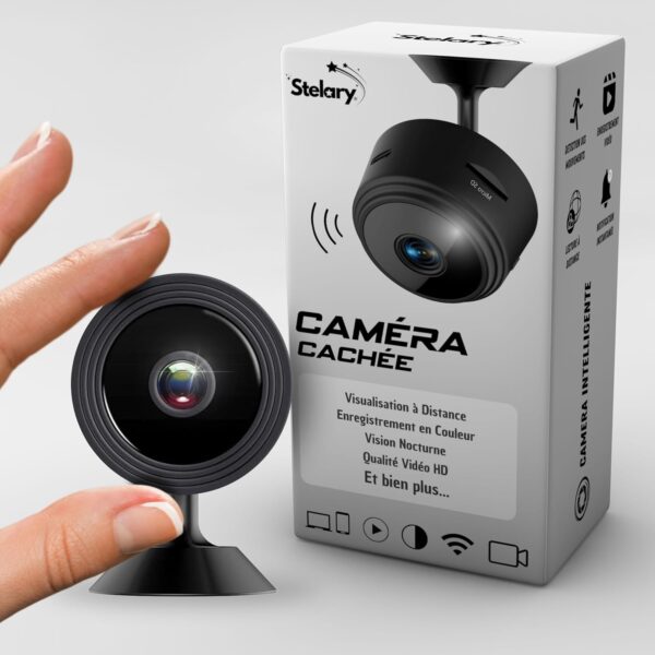Stelary Spy Camera Magnetic Mount Mini Hidden Camera Discreet Surveillance Security Camera for Home 128GB Micro SD Slot