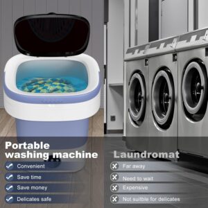 Mini Machine a Laver,12L Machine a Laver Portable,Mise a Jour Mini Lave Linge avec 3 Modes de Nettoyage en Profondeur Panier D'ess