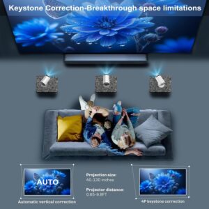 71tezb42V5L._AC_SL1500_.jpg Mini Projector FHD 4K Portable Video Projector WiFi 6 BT5.2 Keystone Correction 180 Rotation Rotation Compatible with PhonePCHDMI