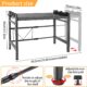 JAMATA Support de four a micro-ondes,2 Niveaux Support de Four a Micro-Ondes Extensible,Etagere Rangement Cuisine Four a Micro Ondes