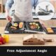 AMZCHEF Gril de contact multifonctionnel 4 en 1, Grille, Gaufrier SandwichMaker avec 4 plaques amovibles antiadhesives, temps et t
