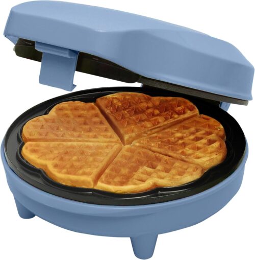 Bestron Gaufrier pour gaufres classiques en forme de cœur, Gaufrier avec revetement anti-adhesif pour gaufres en forme de cœur, Desi