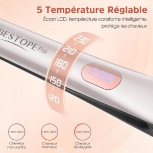 Lisseur 2 en 1 BESTOPE PRO céramique LCD antistatique