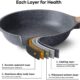 ZUOFENG Poele a Frire Antiadhesive 20CM, Casseroles en Pierre, Revetement de Granit, Poele a Omelette Casseroles. (Gris, 20CM)