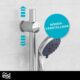 EISL WELLY DX6051CSB Shower Set with Hose and Bracket, Water Saving Gasket, Shower Head with Hose Chrome