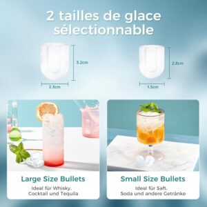 Machine à Glaçons QEXREED Autonettoyante – 12 kg/24 h