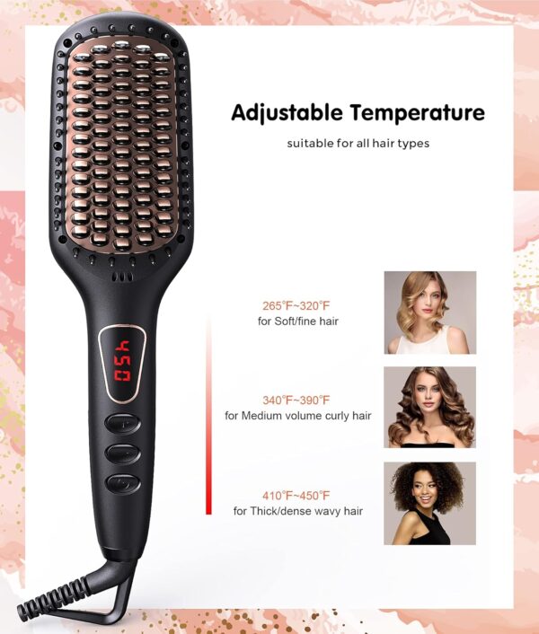 Brosse lissante ionique en ceramique MEGAWISE Pro pour salon de coiffure Technologie de chauffage rapide MCH 20 s avec arret autom