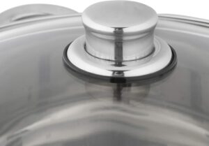 axentia Marmite Traiteur 20 Litres, Faitout en Acier Inoxydable avec Couvercle en Verre et Fond Sandwich Capsule, Convient a Inducti
