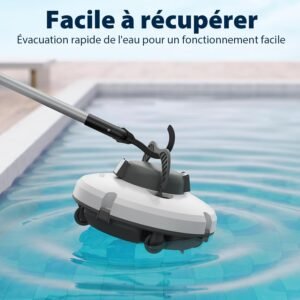 Redkey S100 Wireless Pool Robot, 130 Min Powerful Cleaning, 18 Slope, Two Powerful Motors and Brushes, Automatic Parking, Pool Robo