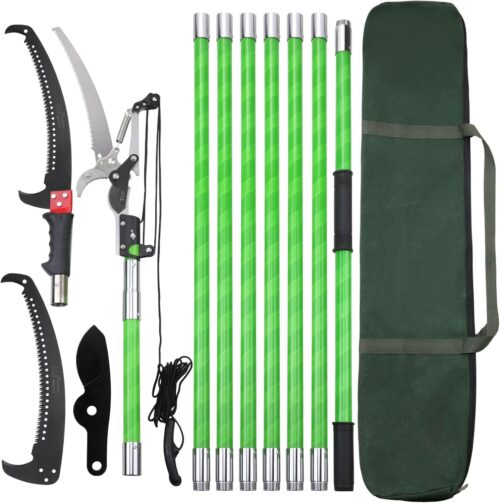 Telescopic Pruning Saw, Telescopic Pruning Saw with 8m Telescopic Handle, Manual Lopper, Garden Tools for Pruning Palm Trees Shrubs