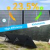 Ecosonic 200W Portable Foldable Solar Panel with Stand, USB-C PD3.0 USB-A QC3.0, MC4 Multiple Output for Power Stations, Generat
