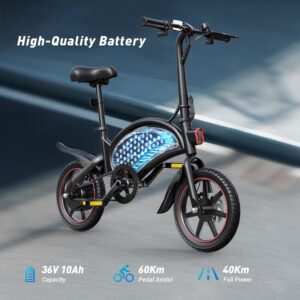 Vélo électrique pliant DYU 14" portable réglable compact