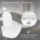 Toilette suspendue ECD Germany céramique blanche, bidet