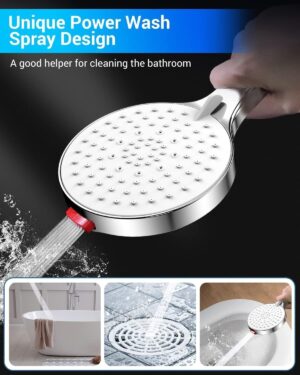 Pomme de douche SREWOHS haute pression 5 jets anti-calcaire