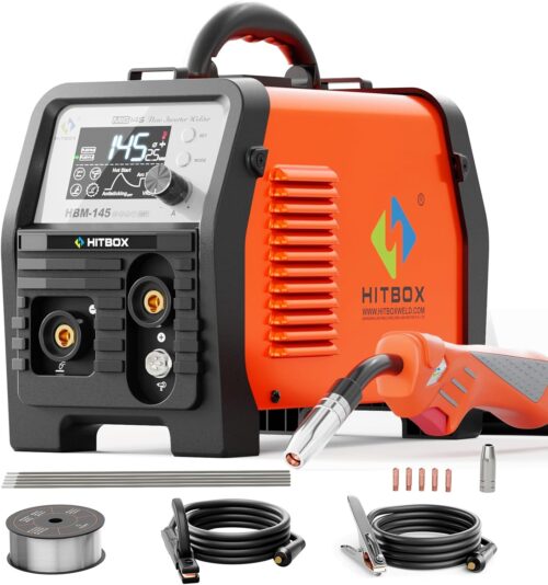 HITBOX Poste a Souder MIG Portable 145A Machine a Souder 4 en 1 Sans Gaz 240V MIGARCTIG par ContactPistoleur Onduleur Numer
