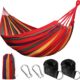 NXPZ Hamac de Camping Exterieur, Hamac Double 200x150cm, Capacite de Charge 250kg, avec Sac de Transport, Sangles en Nylon et Mousqu