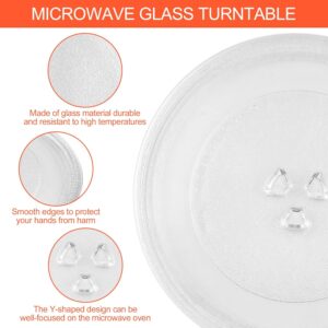 WinGluge Plateau Micro Onde 24.5cm, Assiette Tournante en Verre Type Y pour Micro-ondes, Plateau Tournant pour Micro Ondes et Possed