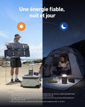 Anker SOLIX C300 DC PowerBank, Power Station, 288Wh (90,000mAh) for Multiple Devices, LiFePO4 Battery, 300W Solar Generator, Camping