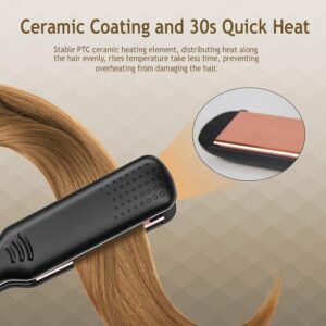 Bwaliffury Lisseur Cheveux, Lisseur Ceramic, Fer a Friser 2 en 1, 4 ReGlages De TempeRature, 160-220C, PTC Chauffage Rapide Rend, M