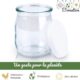 DIY Creation - Lot de 12 Pots de Yaourt en Verre avec couvercles hermetiques - Yaourtiere Seb Multidelices, Thermomix, Cookeo - peti
