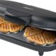 Bestron Gaufrier double pour gaufres classiques en forme de cœur, Gaufrier avec revetement anti-adhesif, Sweet Dreams collection, Co