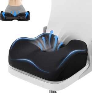 71wrbIonmbL._AC_SL1500_.jpg Benazcap Coussin Coccyx,Coussin Chaise Bureau Orthopedique Soulagement de la Pression pour Coccyx,Sciatique,Hanche,Coussin Ergonomiq