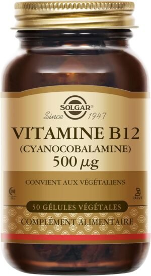 71wtg2qLOLL._AC_SL1500_.jpg Vitamine B12 500 µg Solgar végan – Réduit la fatigue