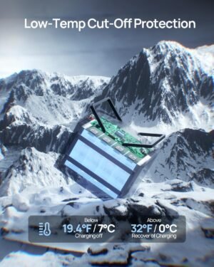 DCHOUSE Batterie au lithium LiFePO4 12V 100Ah, protection basse temperature, jusqu'a 15000 cycles, 100A BMS, parfaite pour les moteu