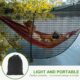 Udbrud Hamac de Camping avec Moustiquaire, Camping avec moustiquaire Fermeture eclair Double Face Protection a 360 Anti-Insecte De