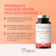 MULTIVITAMINES et Mineraux 20 Nutriments Toutes les Vitamines Essentielles dont B9 B12 C D3 Mineraux dont Zinc Bisglycinate An