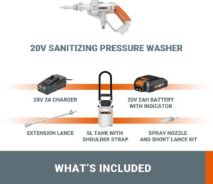 Pulvérisateur de désinfection WORX Hydroshot 20V sans fil